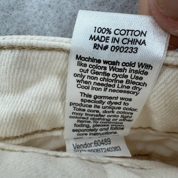 Pacsun Jessie High Rise Baggy Womens 23 Off White Wide Leg Rigid Denim Gorp NWT - Picture 7 of 13